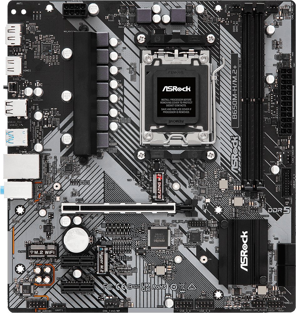 Материнская плата ASRock B650M-H/M.2+ s-AM5 B650 купить | Elmir
